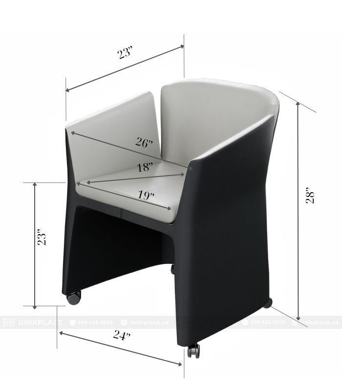 Customer Chair | CLOVER Collection | Matte Black | UnikPlace 03