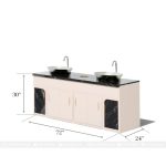 Double Sink Vanity Cabinet | WYN Collection | UnikPlace 24