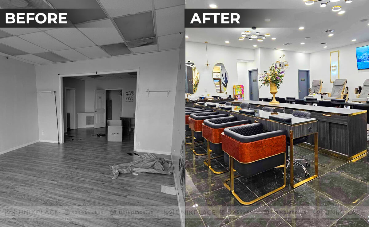 Transform Your Space with Nail Salon Interior Design in the USA by UnikPlace | UnikPlace 1