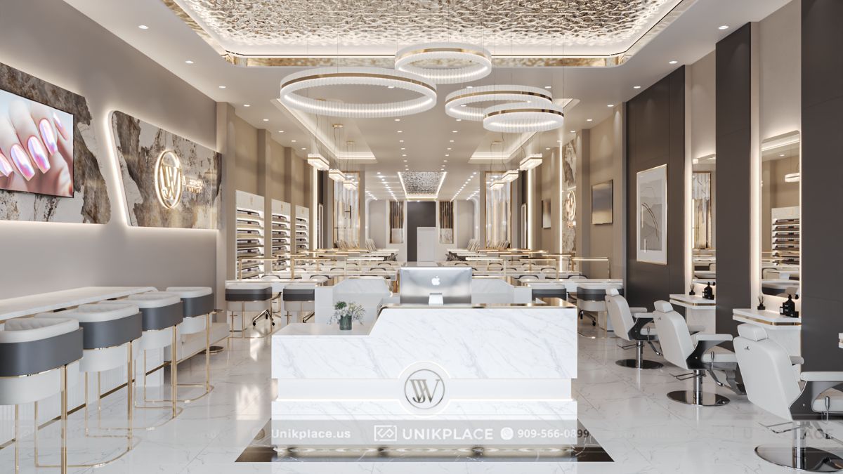 Dự Án Western Nail Salon 3000 sqft Xây Mới 18