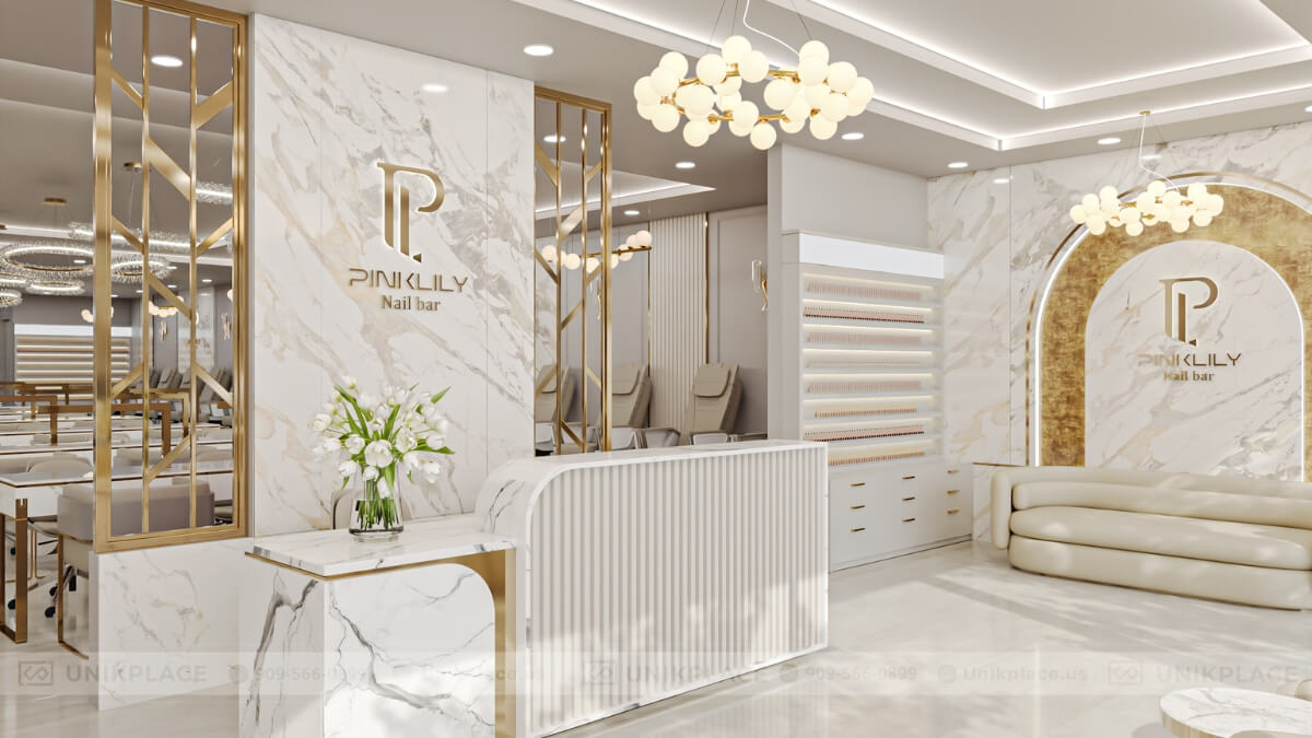 Hình Ảnh Dự Án PinkLily NailBar 3000 sqft Xây Mới 05