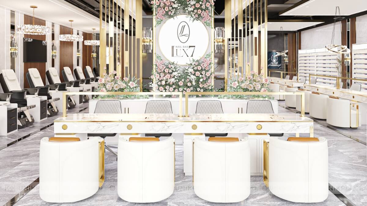 Lux7 Nail Bar 2800 sqft New Build Project 13