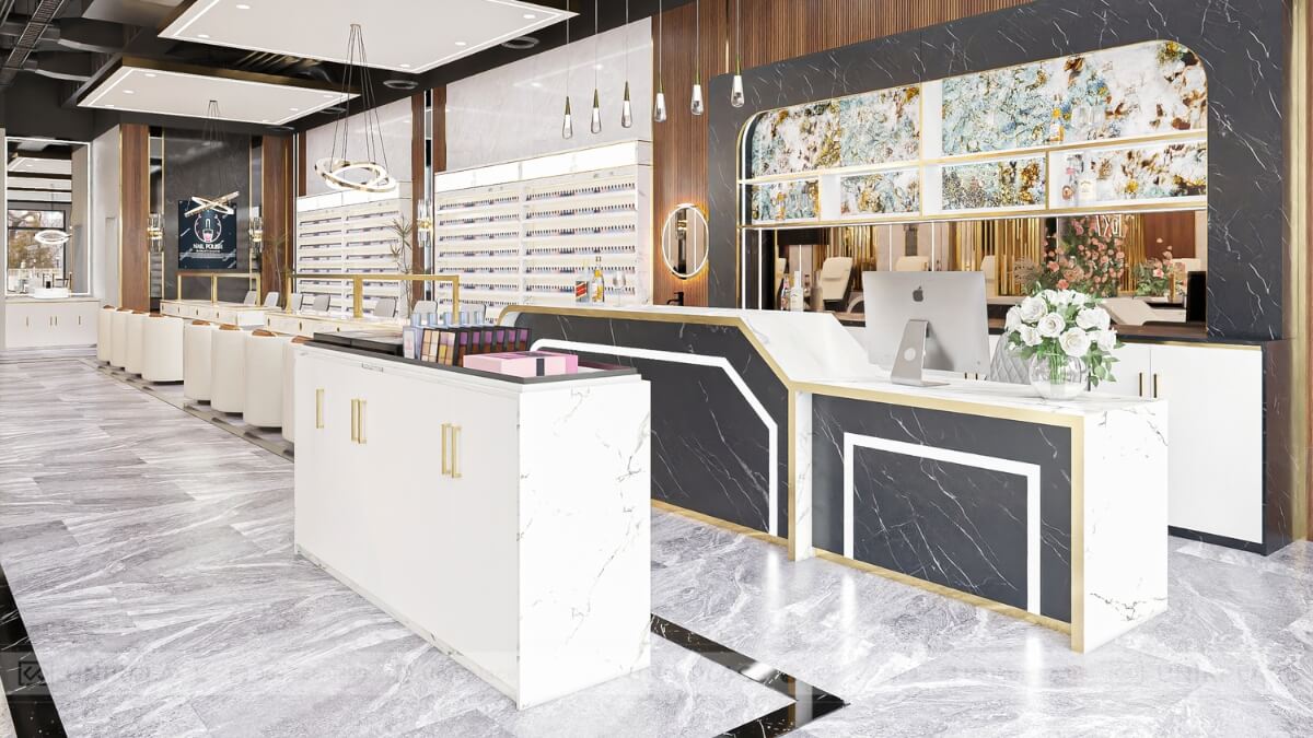 Lux7 Nail Bar 2800 sqft New Build Project 15