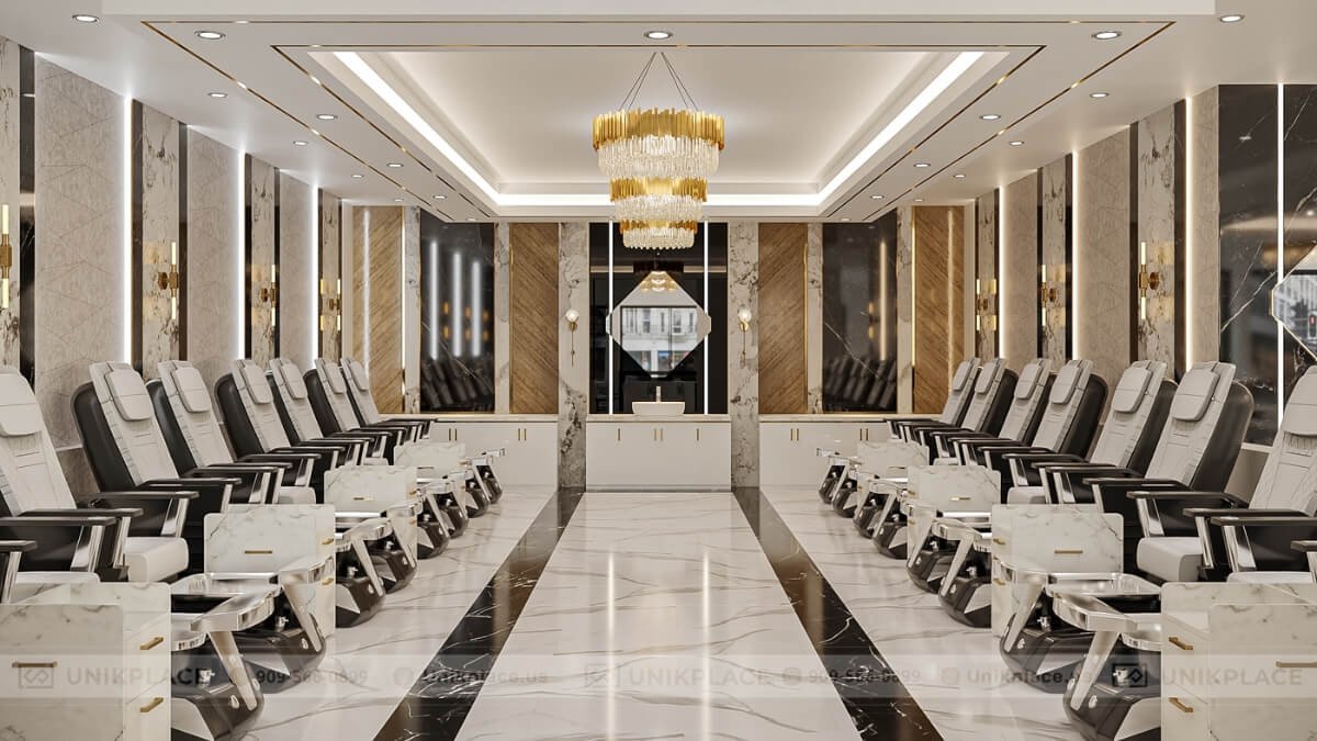 OPJ Nail Salon 3480 sqft Remodel Project 19