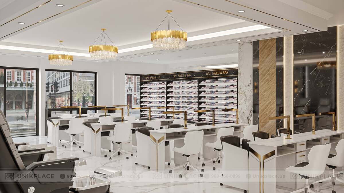 OPJ Nail Salon 3480 sqft Remodel Project 22