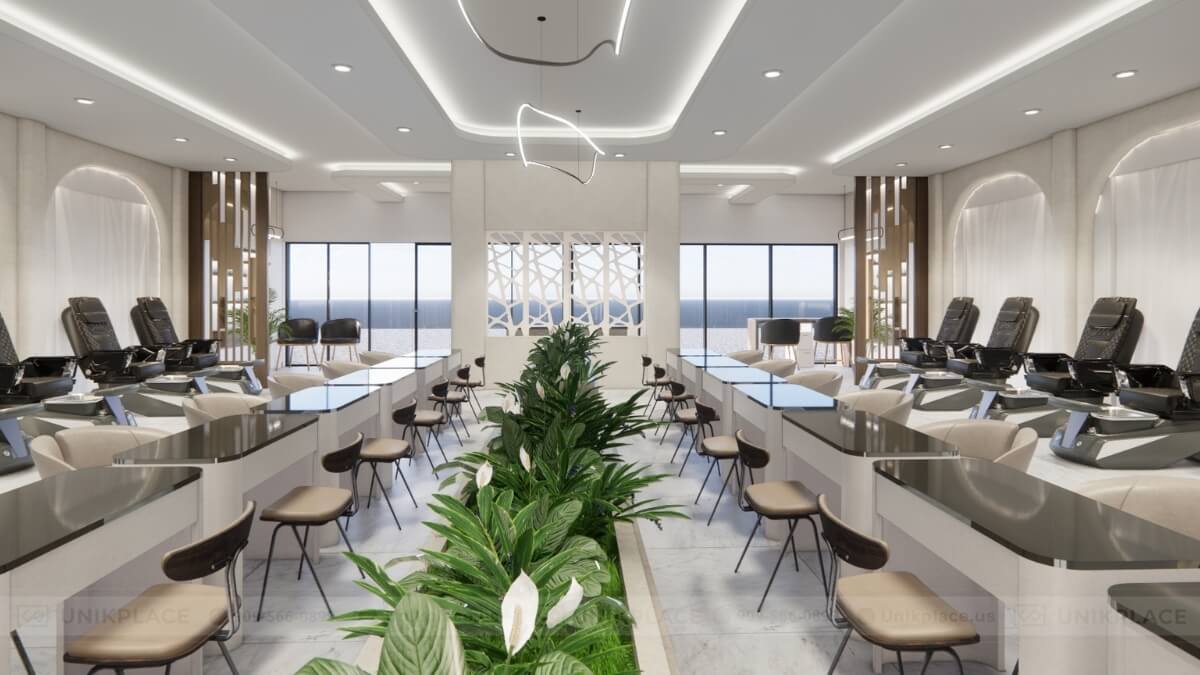Hình Ảnh Dự Án Allure Nail Bar 2800 sqft Xây Mới 09