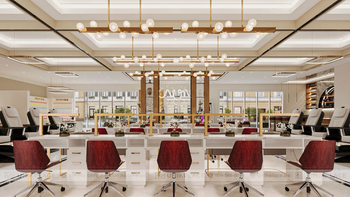 Hình Ảnh Dự Án Velvet Nail Bar 2700 sqft Xây Mới 03