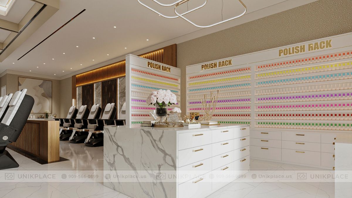 Hình Ảnh Dự Án Velvet Nail Bar 2700 sqft Xây Mới 06
