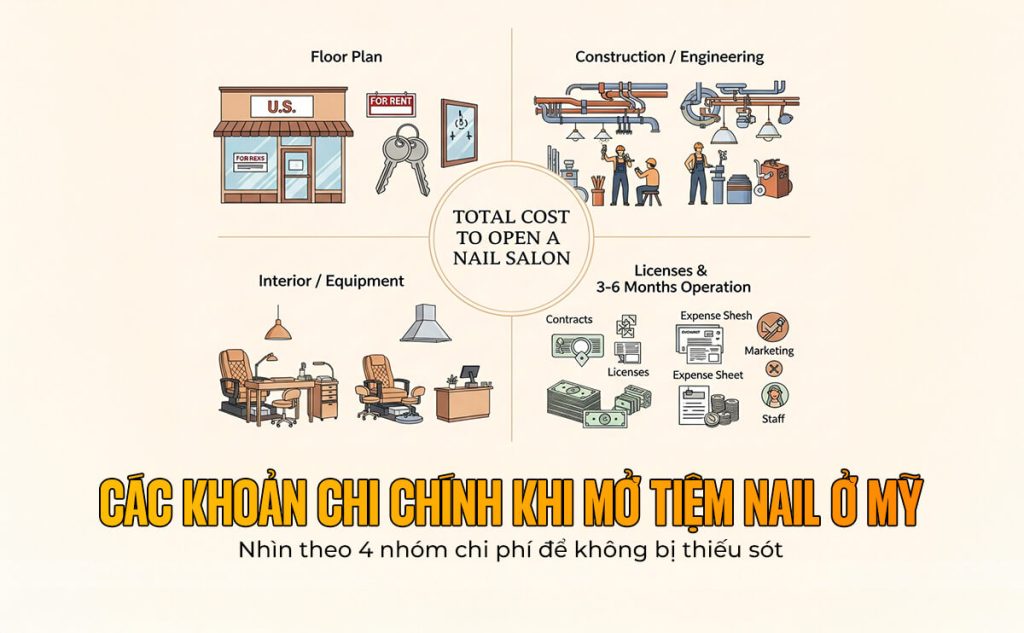 Main Cost Categories When Opening a Nail Salon in the US